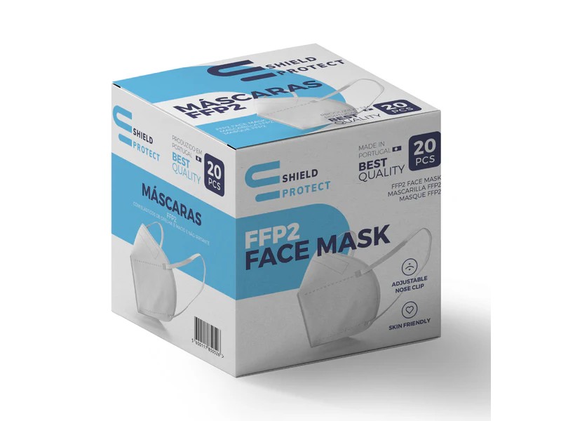 Máscaras FFP2 NR  Branca  20 un  Shield Protect Máscaras FFP2 NR  Branca  20 un  Shield Protect